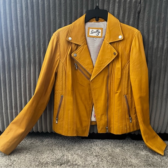 Scully Jackets & Blazers - Scully Mustard Yellow Real Leather Jacket